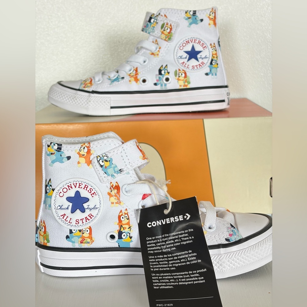 NEW Bluey x Converse Chuck Taylor High Tops - Youth Size 11 | Limited Edition - Picture 3 of 10